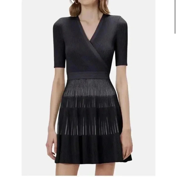 Jonathan Simkhai Nadya Rib Knit Fit and Flare Dress size Medium - Picture 1 of 9